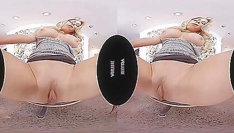 Spanish blonde's pussy gets a lesson