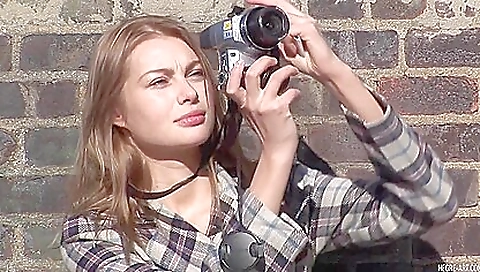 Sexy blonde fucked on a ride