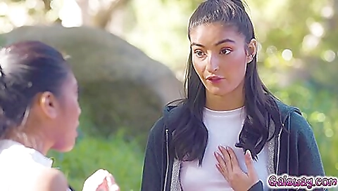 Sexy interracial threesome with my step sister