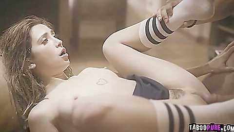 Sexy brunette hair shows off her hot body