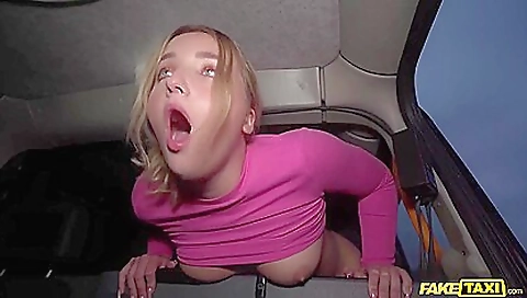 Beautiful blonde plays with her boyfriend