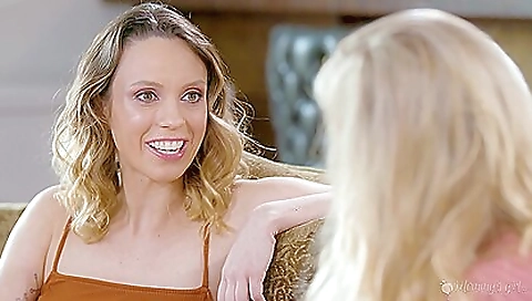 Sabr caned and little step mom in stockings